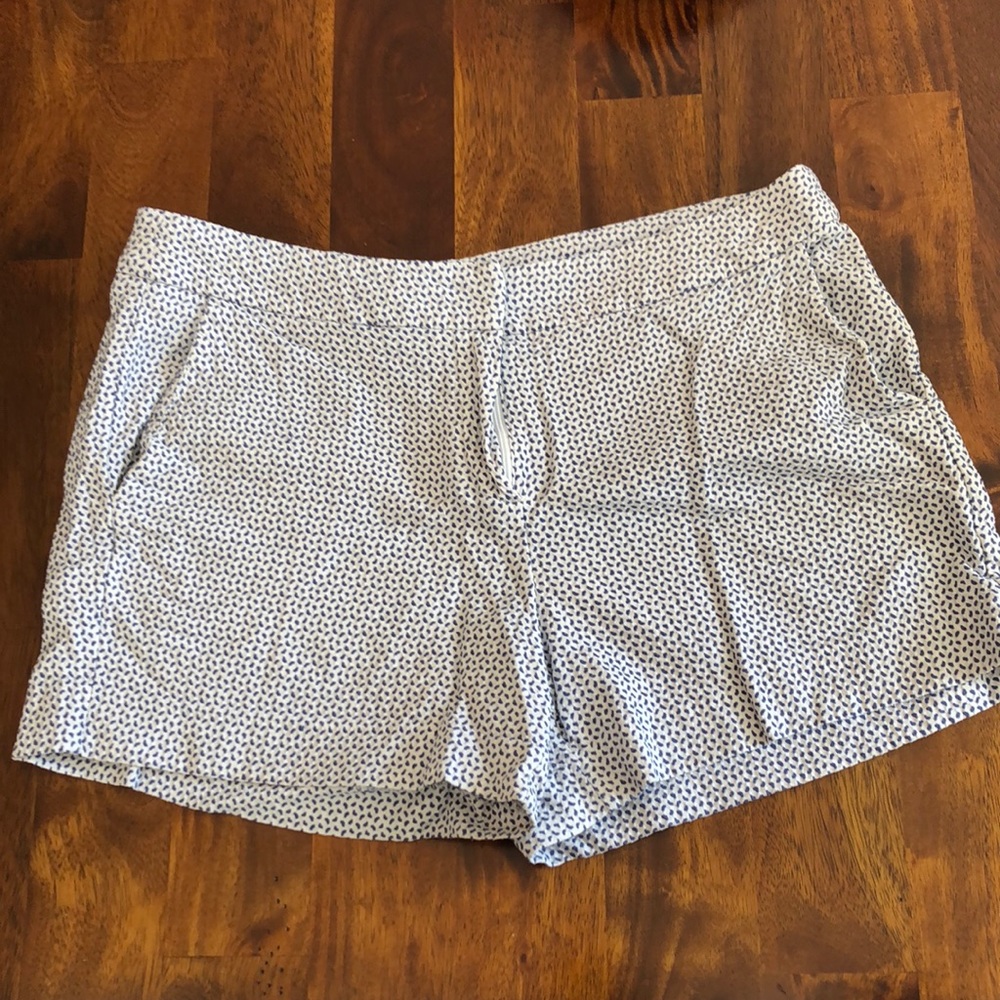 Cute nautical white with blue stitch size 8 shorts